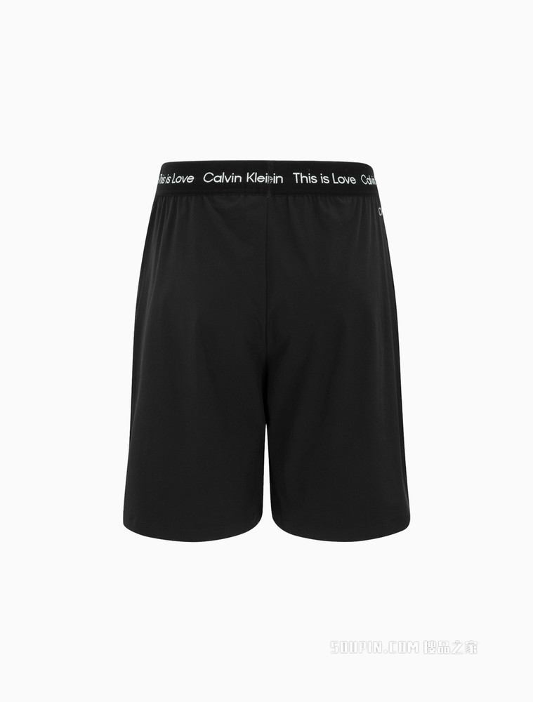 Calvin Klein 男士抽绳织带腰LOGO印花休闲短裤4MS2S821