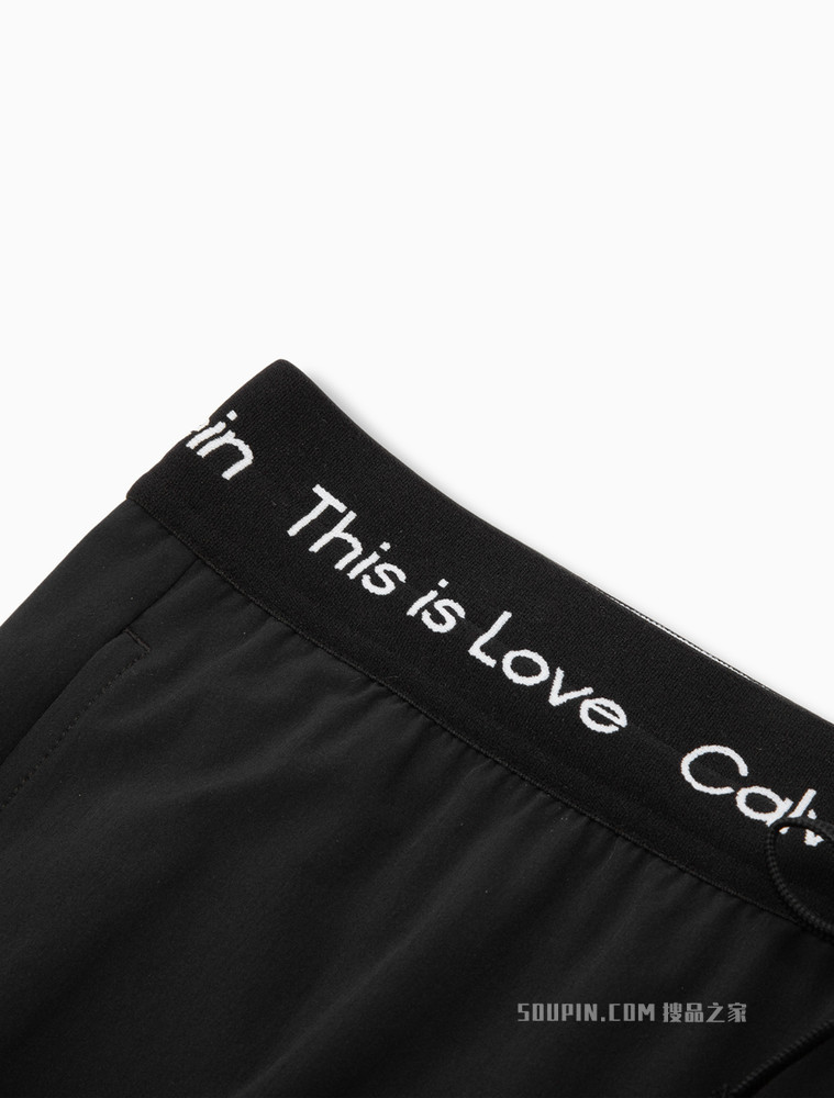 Calvin Klein 男士抽绳织带腰LOGO印花休闲短裤4MS2S821