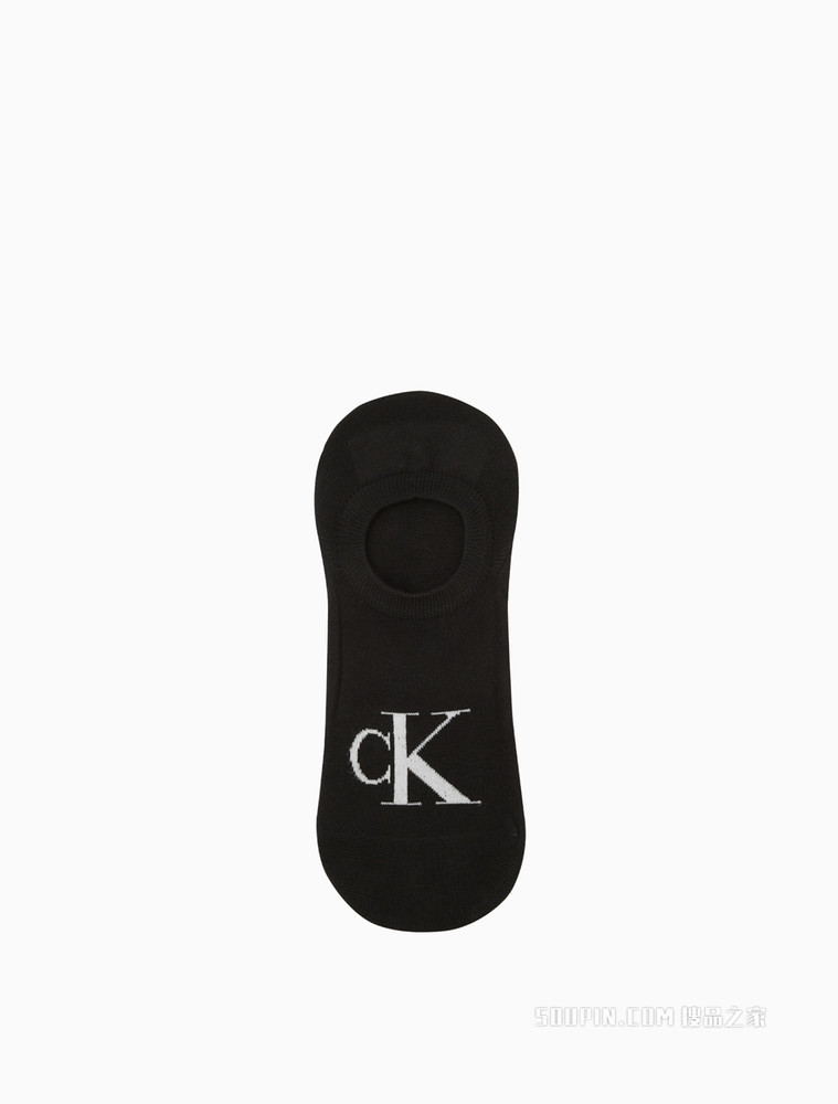 Calvin Klein 男士舒适深口CK字母提花短袜船袜CKP32871