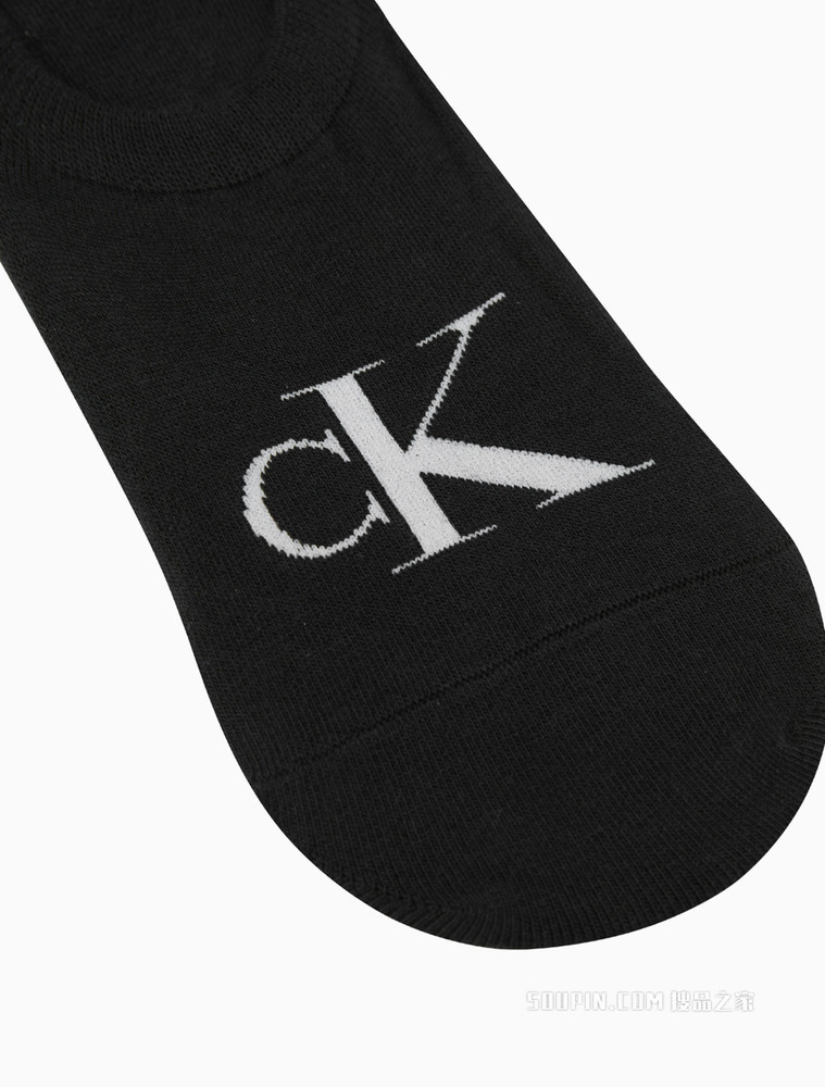 Calvin Klein 男士舒适深口CK字母提花短袜船袜CKP32871