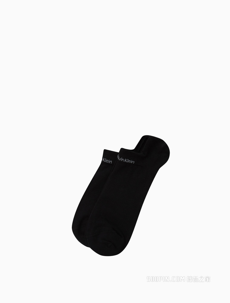 Calvin Klein 男士两双装浅口简约LOGO提花运动短袜CKP32851