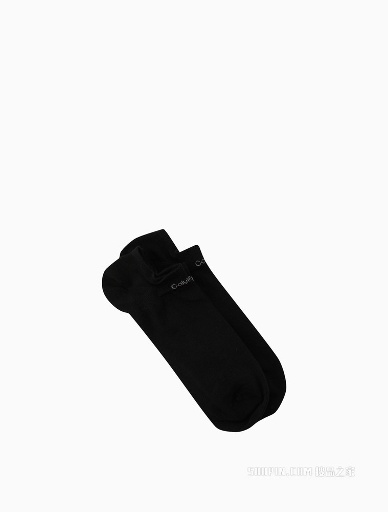 Calvin Klein 男士两双装浅口简约LOGO提花运动短袜CKP32851