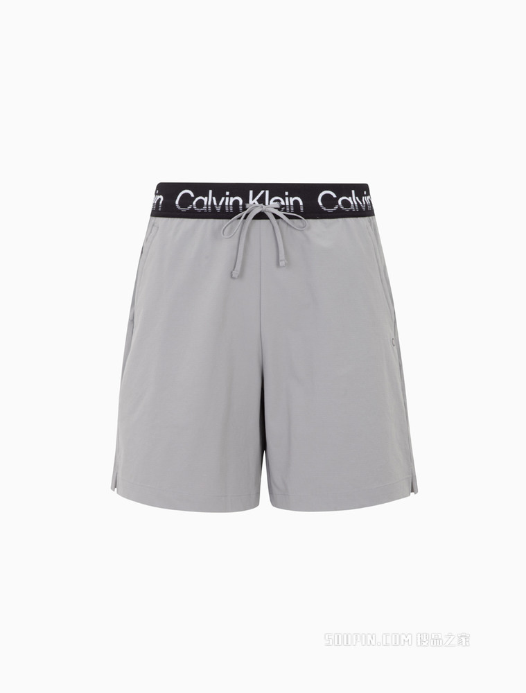 Calvin Klein 男士抽绳腰宽LOGO提花织带运动短裤4MS2S818