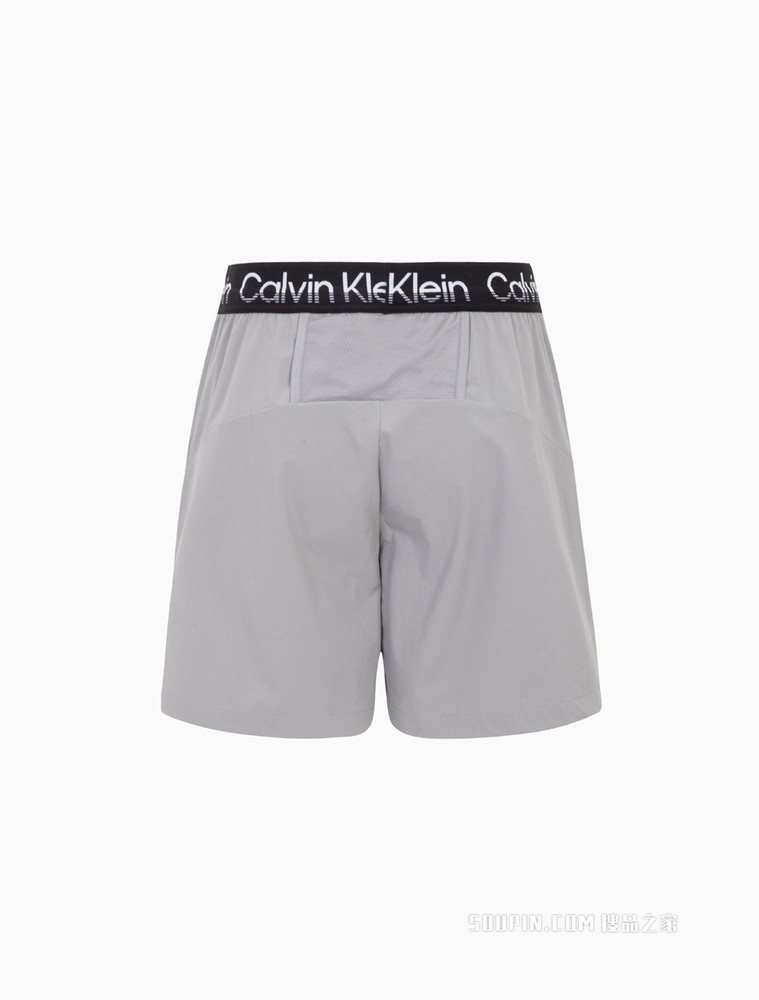 Calvin Klein 男士抽绳腰宽LOGO提花织带运动短裤4MS2S818