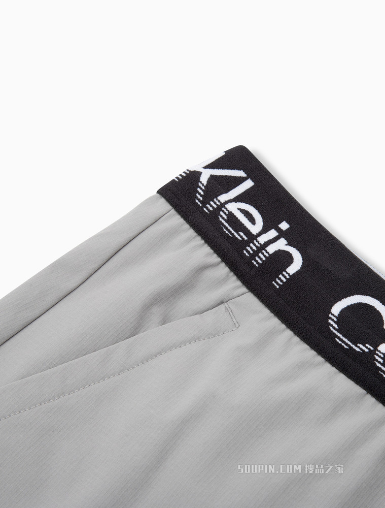 Calvin Klein 男士抽绳腰宽LOGO提花织带运动短裤4MS2S818
