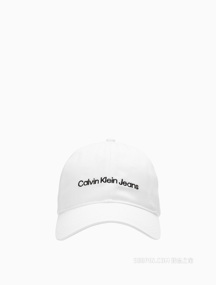 Calvin Klein 男士纯棉金属卡扣LOGO刺绣鸭舌棒球帽HX0261