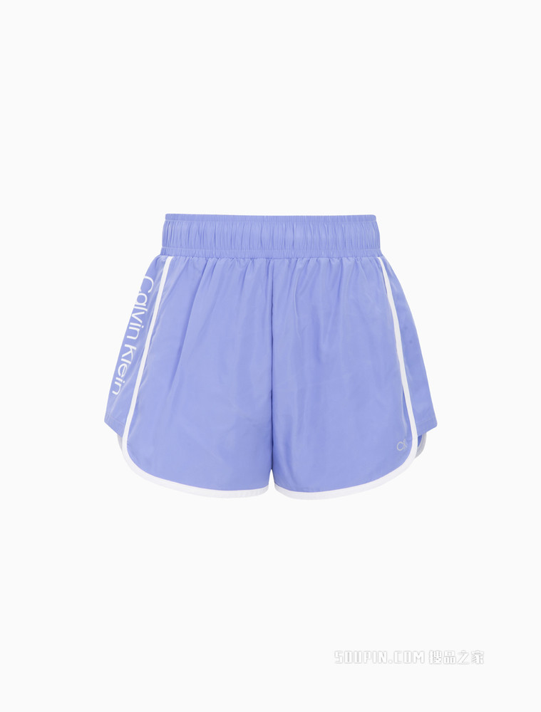 Calvin Klein 女士松紧抽绳腰LOGO印花健身跑步短裤4WS2S802