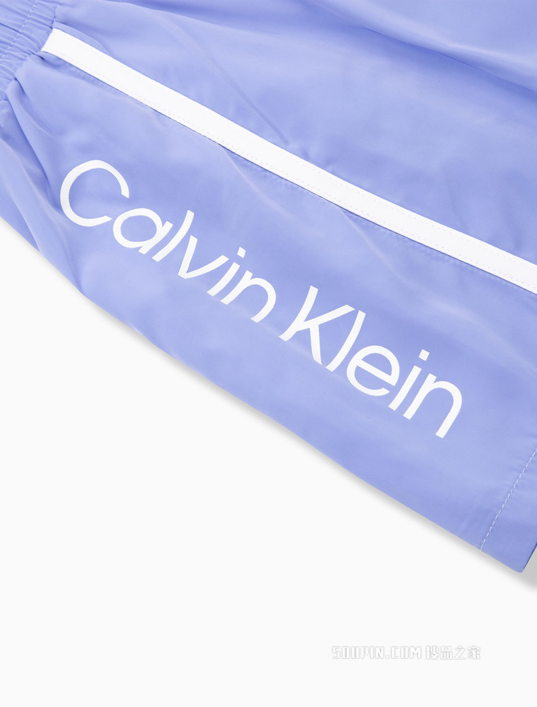 Calvin Klein 女士松紧抽绳腰LOGO印花健身跑步短裤4WS2S802
