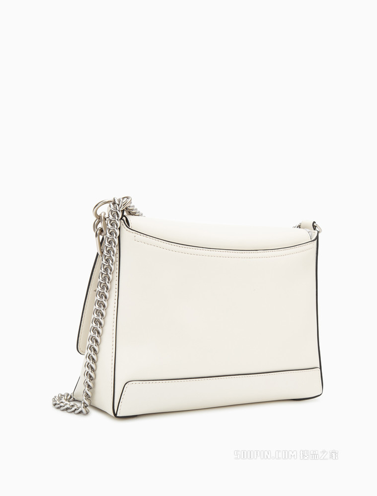 Calvin Klein女包 时尚翻盖式小羊皮可卸LOGO斜挎腋下包DH2926