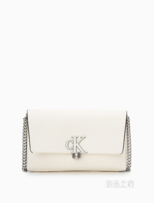 Calvin Klein女包 时尚小巧翻盖式链条金属LOGO迷你手机挎包DP1554