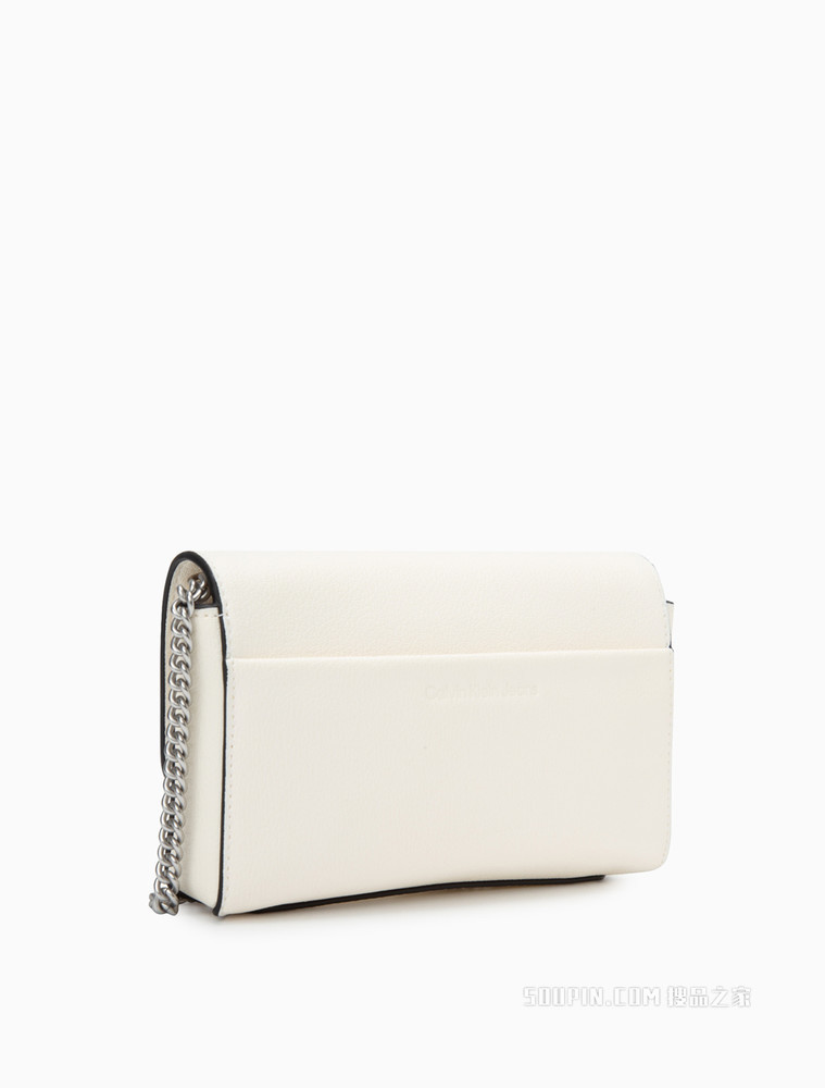 Calvin Klein女包 时尚小巧翻盖式链条金属LOGO迷你手机挎包DP1554