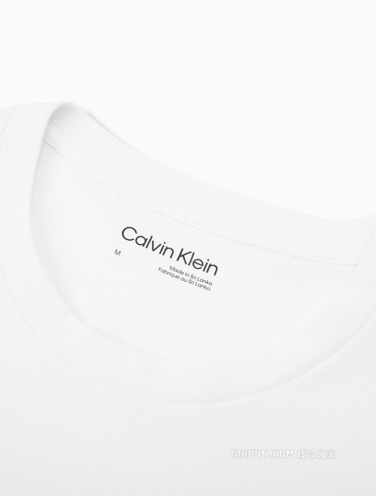 Calvin Klein 男士纯棉大幅图片字母印花短袖T恤40DC844
