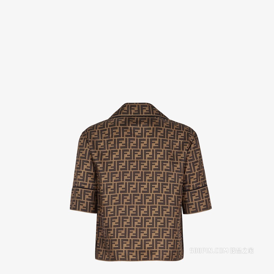 睡衣 棕色桑蚕丝睡衣