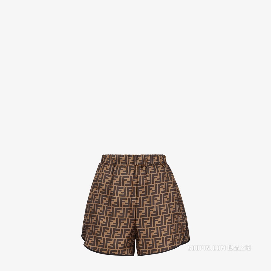 睡衣 棕色桑蚕丝睡衣