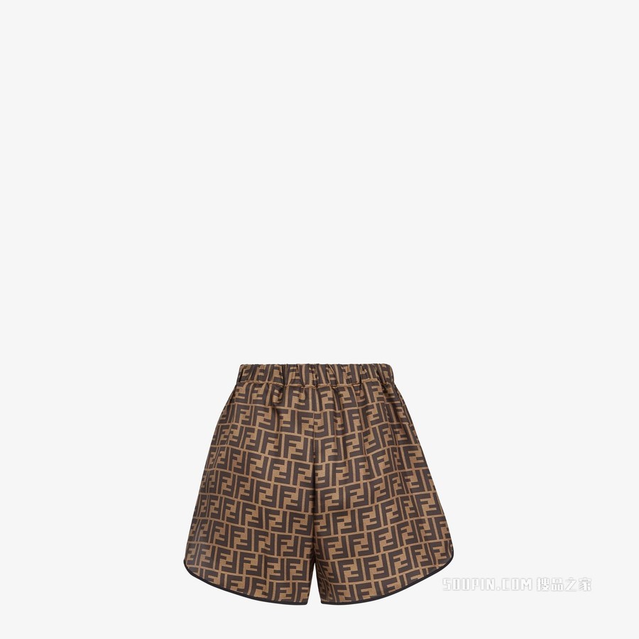 睡衣 棕色桑蚕丝睡衣