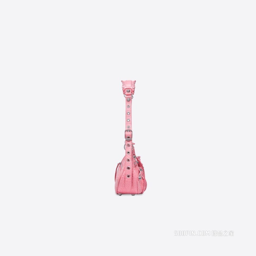 Le Cagole 小号鳄鱼纹压花单肩包