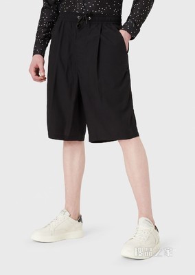轻盈透气抽绳沙滩短裤 | Emporio Armani