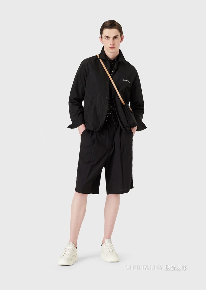 轻盈透气抽绳沙滩短裤 | Emporio Armani