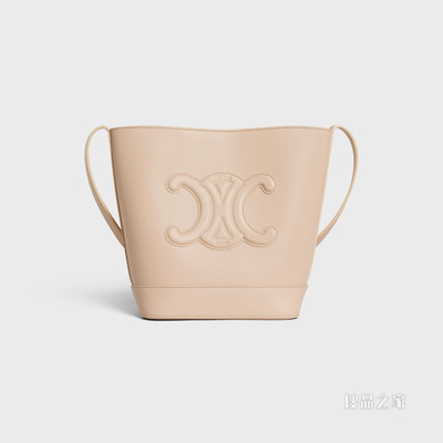 CUIR TRIOMPHE 小号光滑牛皮革水桶包 23849