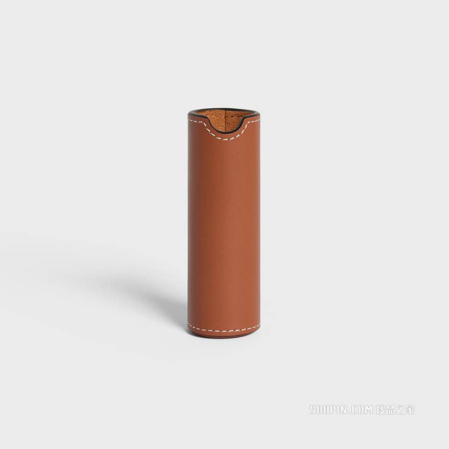 光滑牛皮革香水瓶旅行盒 23879