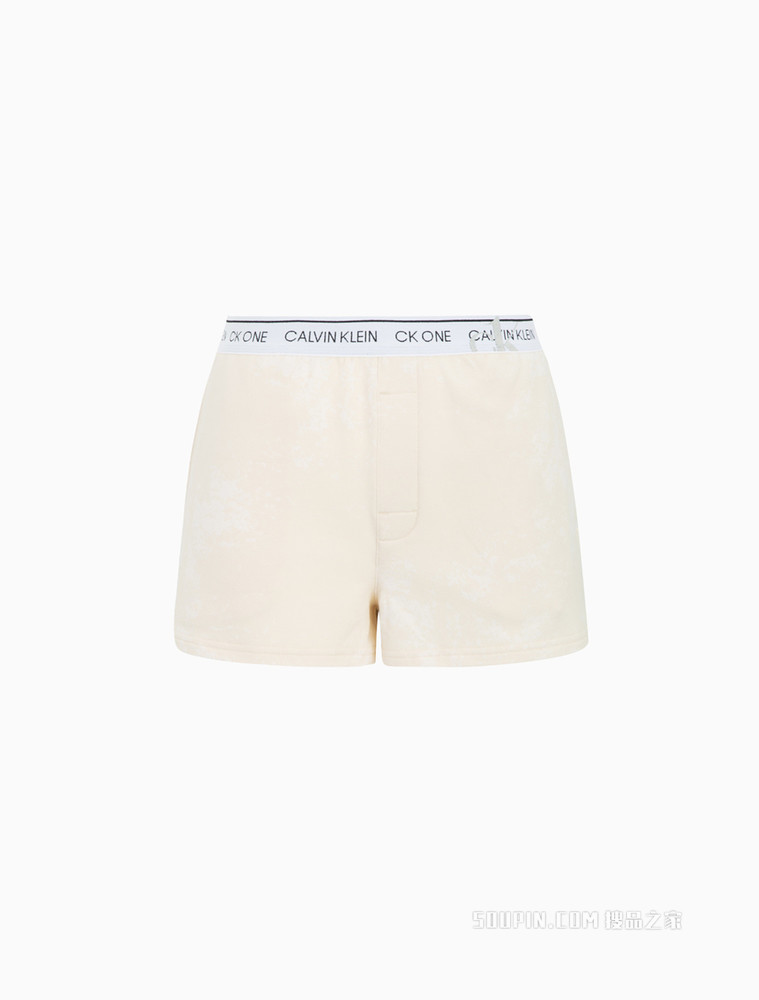 Calvin Klein 女士CK one循环LOGO腰边休闲家居短裤QS6808