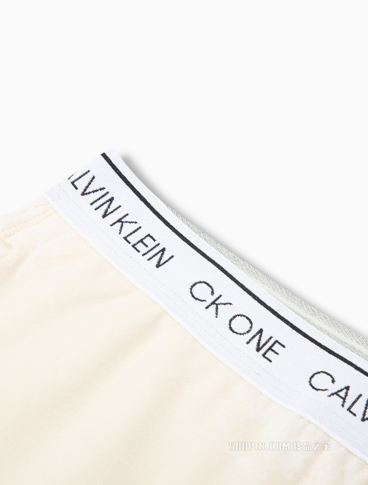 Calvin Klein 女士CK one循环LOGO腰边休闲家居短裤QS6808