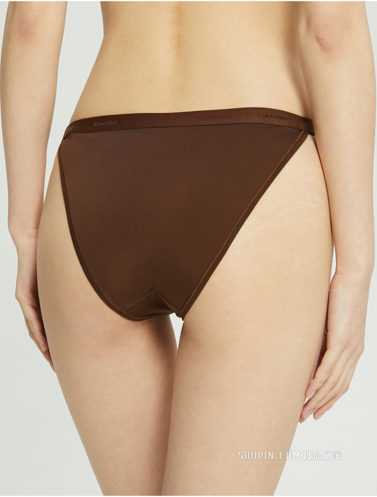 【自然系列】Calvin Klein 女性感循环LOGO高开叉三角内裤QF6760