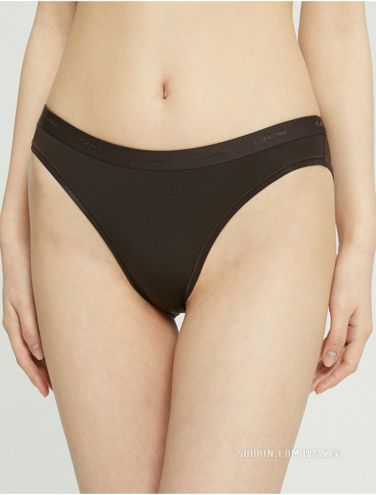 【自然系列】Calvin Klein 女士哑光循环LOGO比基尼内裤QF6761AD