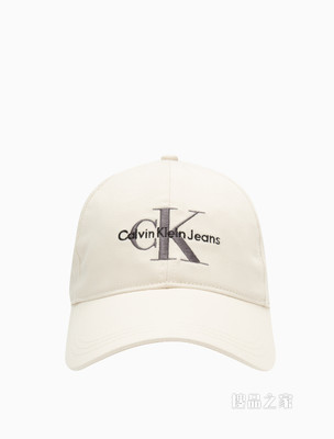 Calvin Klein 男士纯棉交叠刺绣LOGO圆顶鸭舌棒球帽HX0263