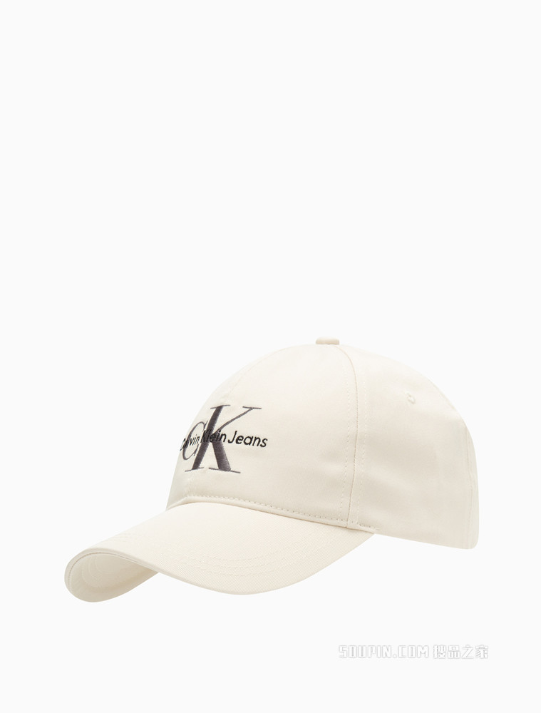 Calvin Klein 男士纯棉交叠刺绣LOGO圆顶鸭舌棒球帽HX0263