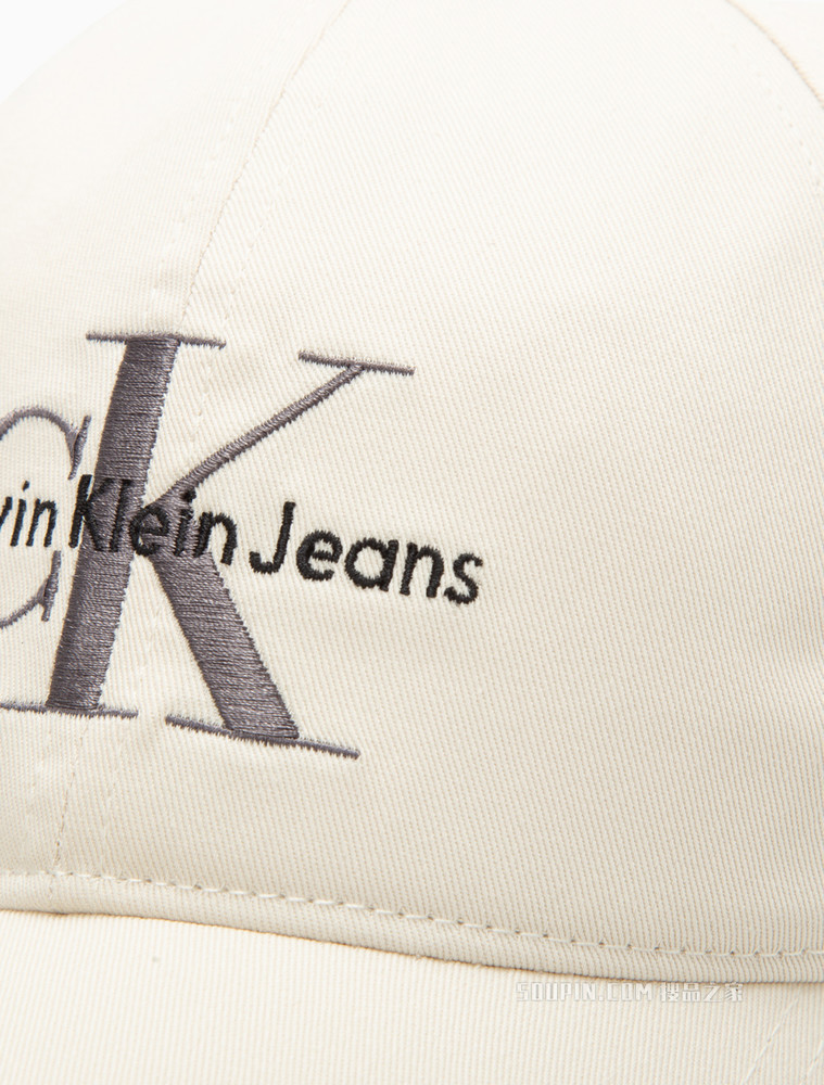 Calvin Klein 男士纯棉交叠刺绣LOGO圆顶鸭舌棒球帽HX0263