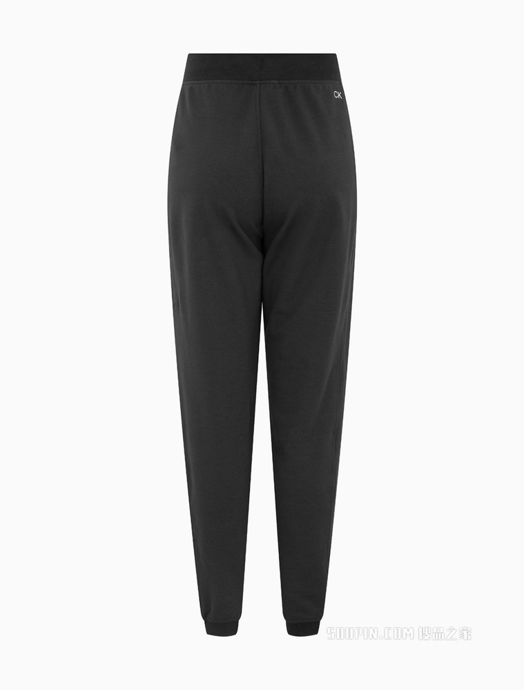 Calvin Klein 女士螺纹抽绳束脚硅胶LOGO针织休闲裤4WS2P611