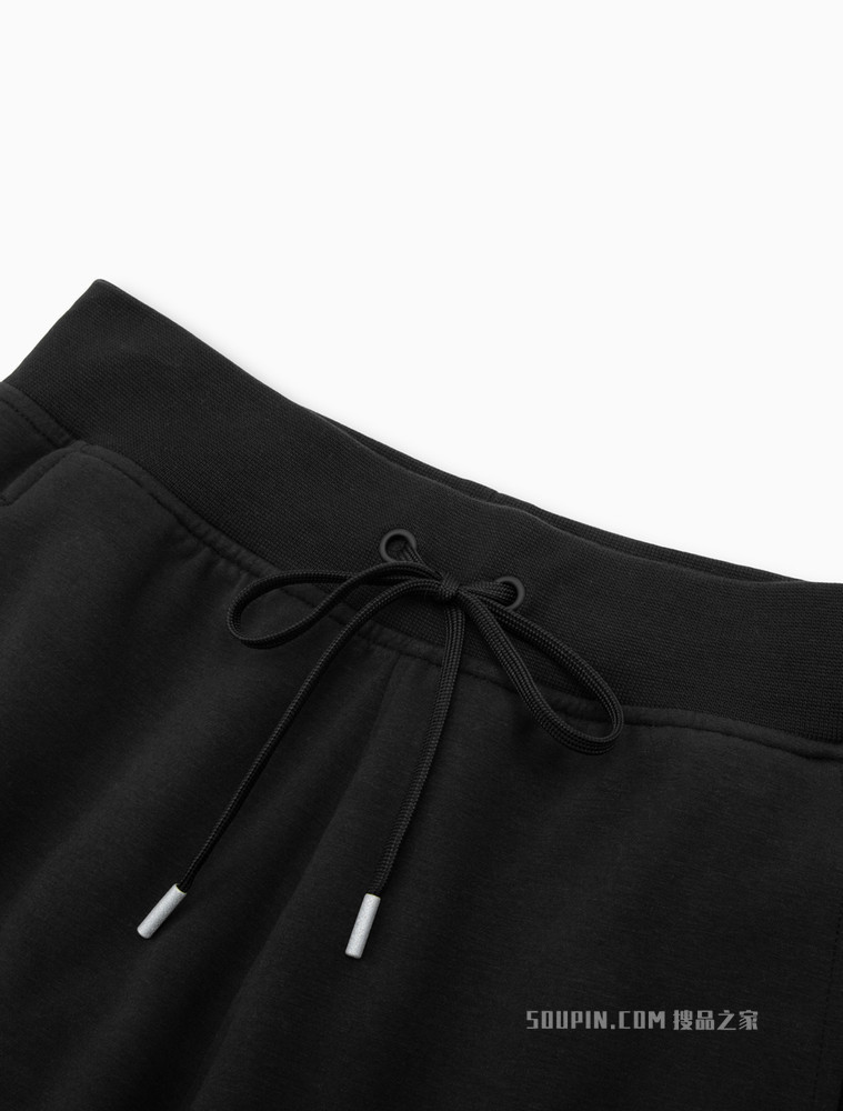 Calvin Klein 女士螺纹抽绳束脚硅胶LOGO针织休闲裤4WS2P611
