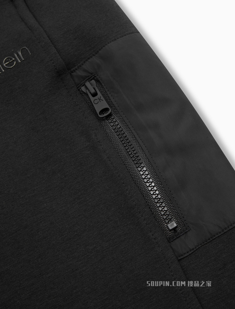 Calvin Klein 女士螺纹抽绳束脚硅胶LOGO针织休闲裤4WS2P611
