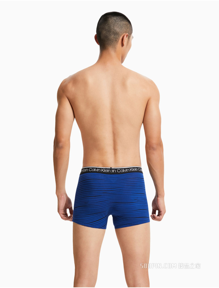 Calvin Klein男士三条装循环LOGO腰边贴身平角内裤NP2421O