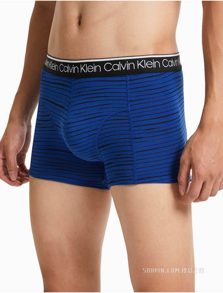 Calvin Klein男士三条装循环LOGO腰边贴身平角内裤NP2421O