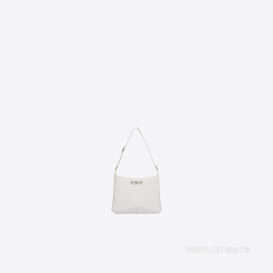 XX鳄鱼纹压花小号新月包