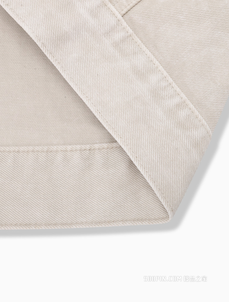 Calvin Klein 男女同款工装风翻领排扣纯棉做旧牛仔外套40667ST