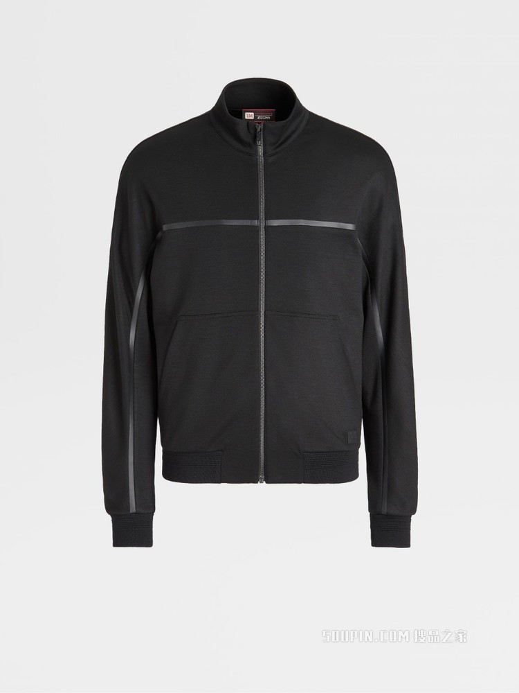 Techmerino™ 羊毛和服袖全拉链运动衫