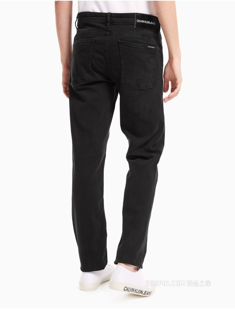 Calvin Klein 男士中腰修身合体纯色时尚牛仔裤J319355
