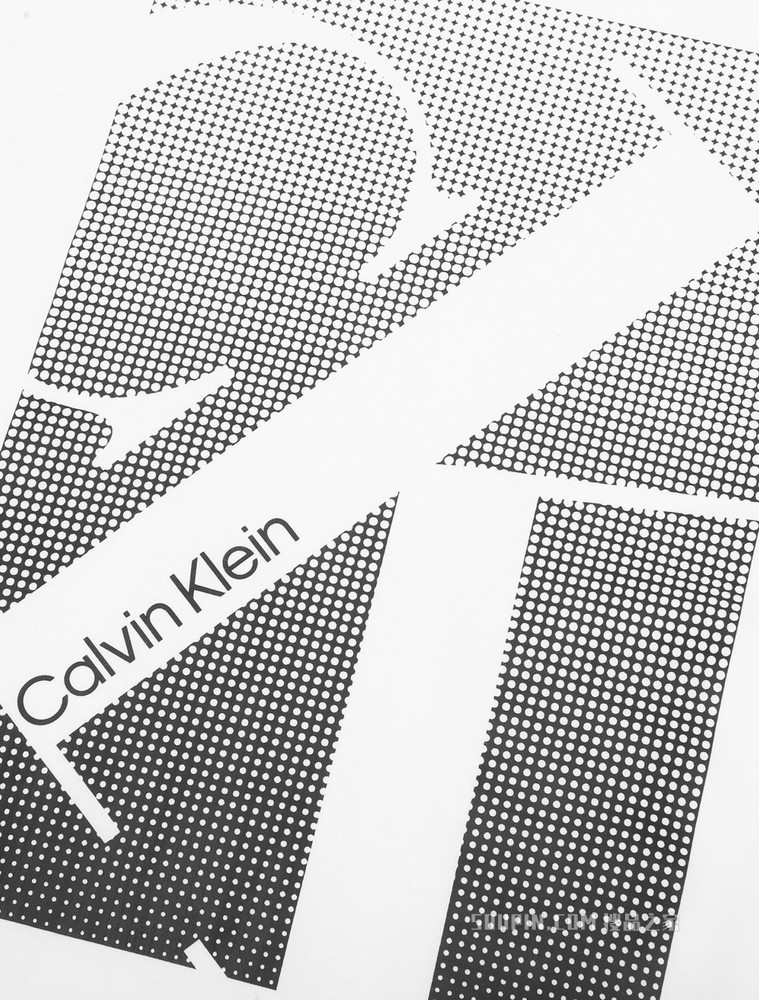 Calvin Klein 男士时尚圆领纯棉醒目LOGO短袖T恤40IC806