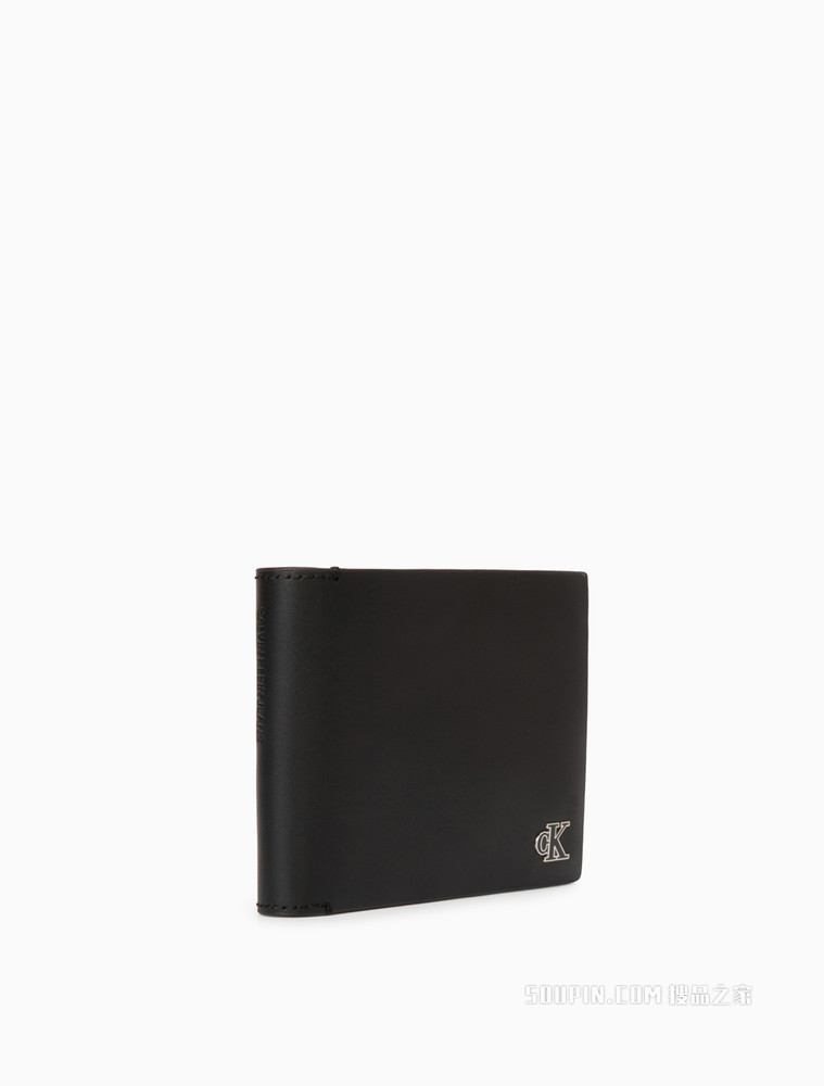 Calvin Klein 男士金属LOGO标志经典短款折叠钱包HP1552