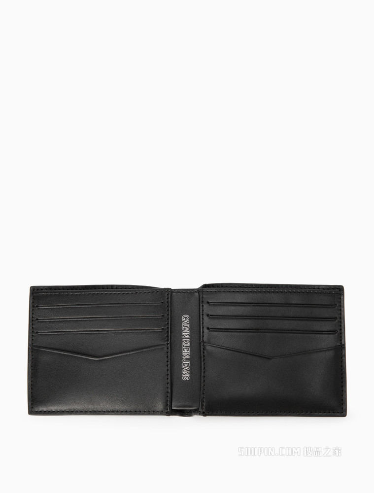 Calvin Klein 男士金属LOGO标志经典短款折叠钱包HP1552
