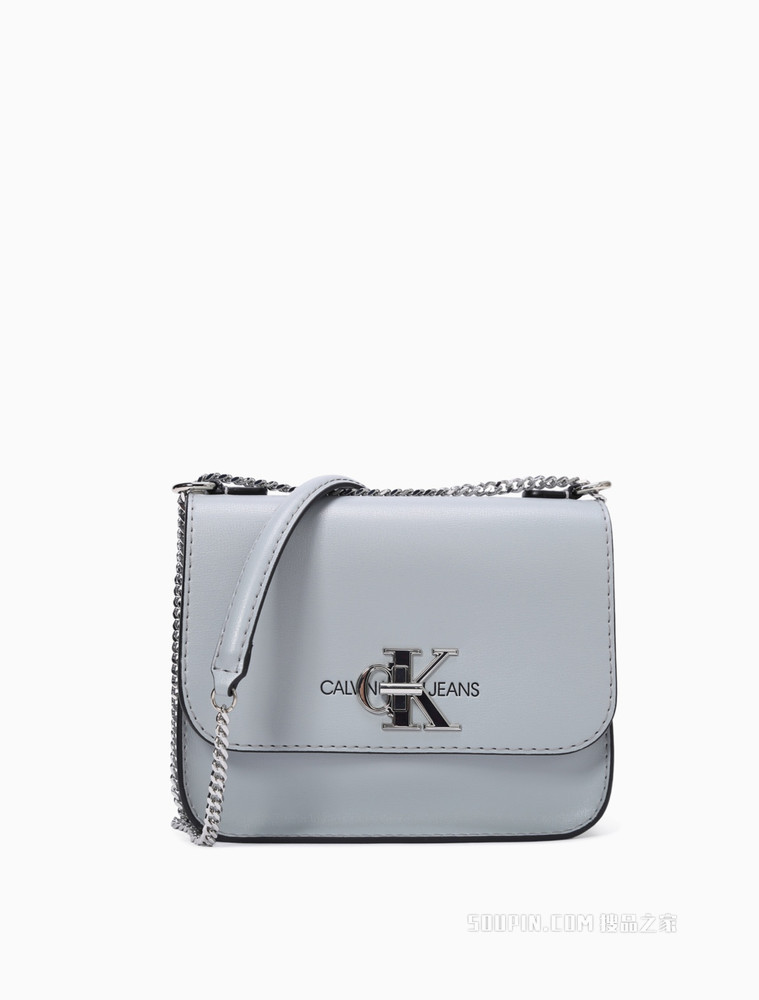 Calvin Klein女包 女士金属LOGO翻盖斜挎单肩包DH2370P2600