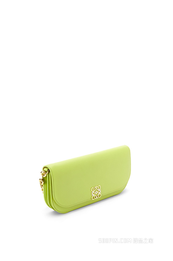 Goya Long Clutch in silk calfskin with chain