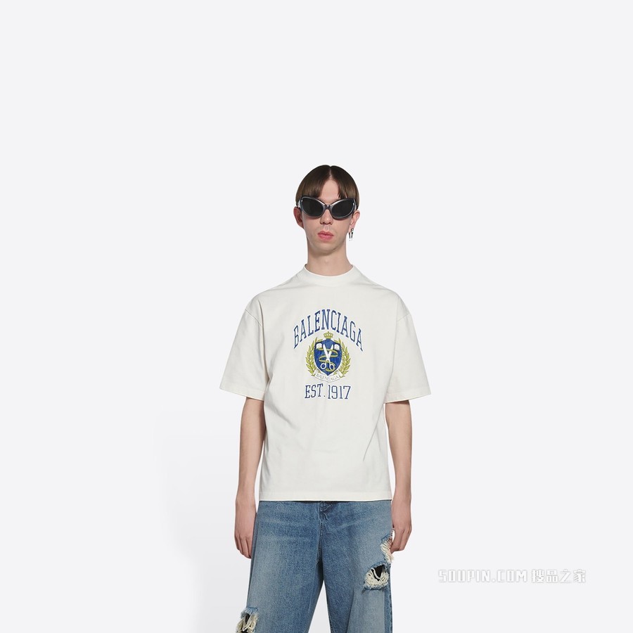 COLLEGE中等剪裁T恤