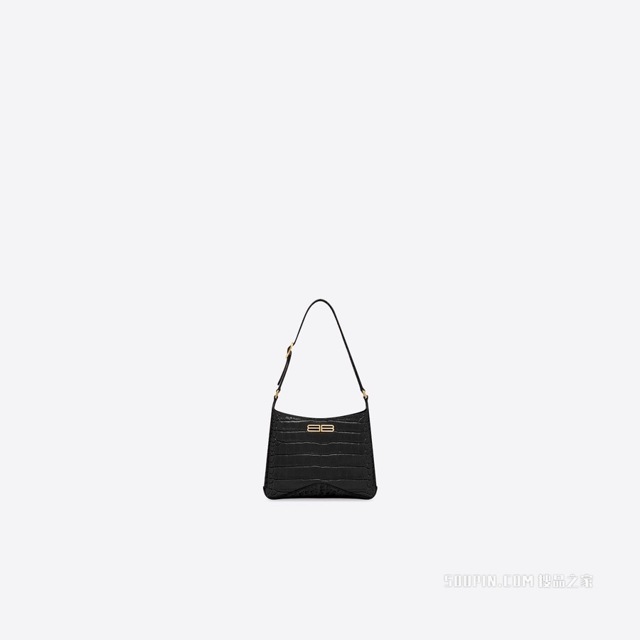 XX鳄鱼纹压花小号新月包