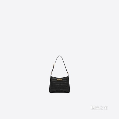 XX鳄鱼纹压花小号新月包