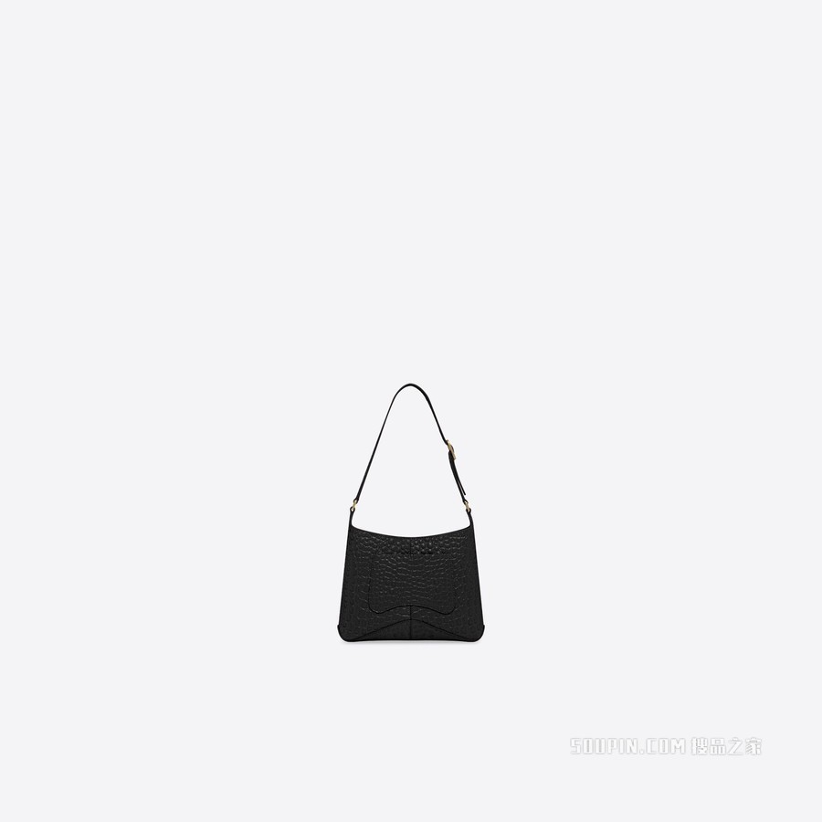 XX鳄鱼纹压花小号新月包