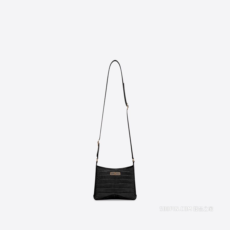 XX鳄鱼纹压花小号新月包